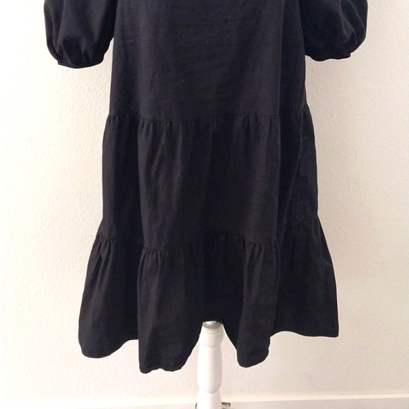 H&M Women's Black Puffed Sleeve Dress Size XS - Picture 5 of 8